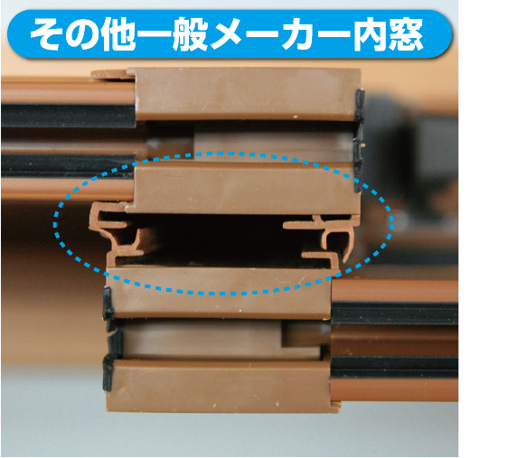 鍵を閉めて気密が取れる構造