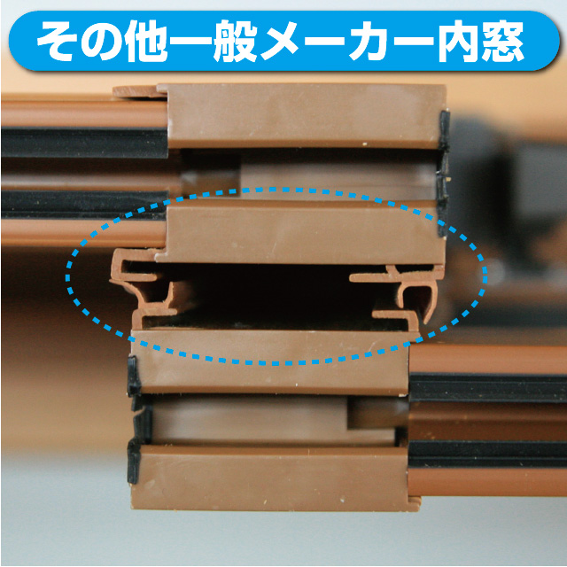 鍵を閉めて気密が取れる構造