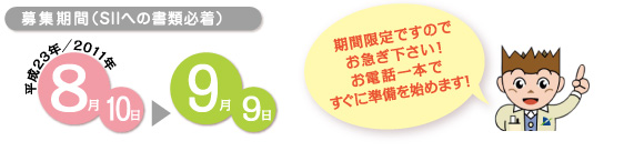 SIIの補助金制度は期間限定ですのでお急ぎください