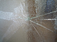 室内扉のガラス修理