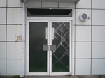 ドアのガラス修理