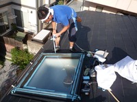 天窓（トップライト）のガラス修理