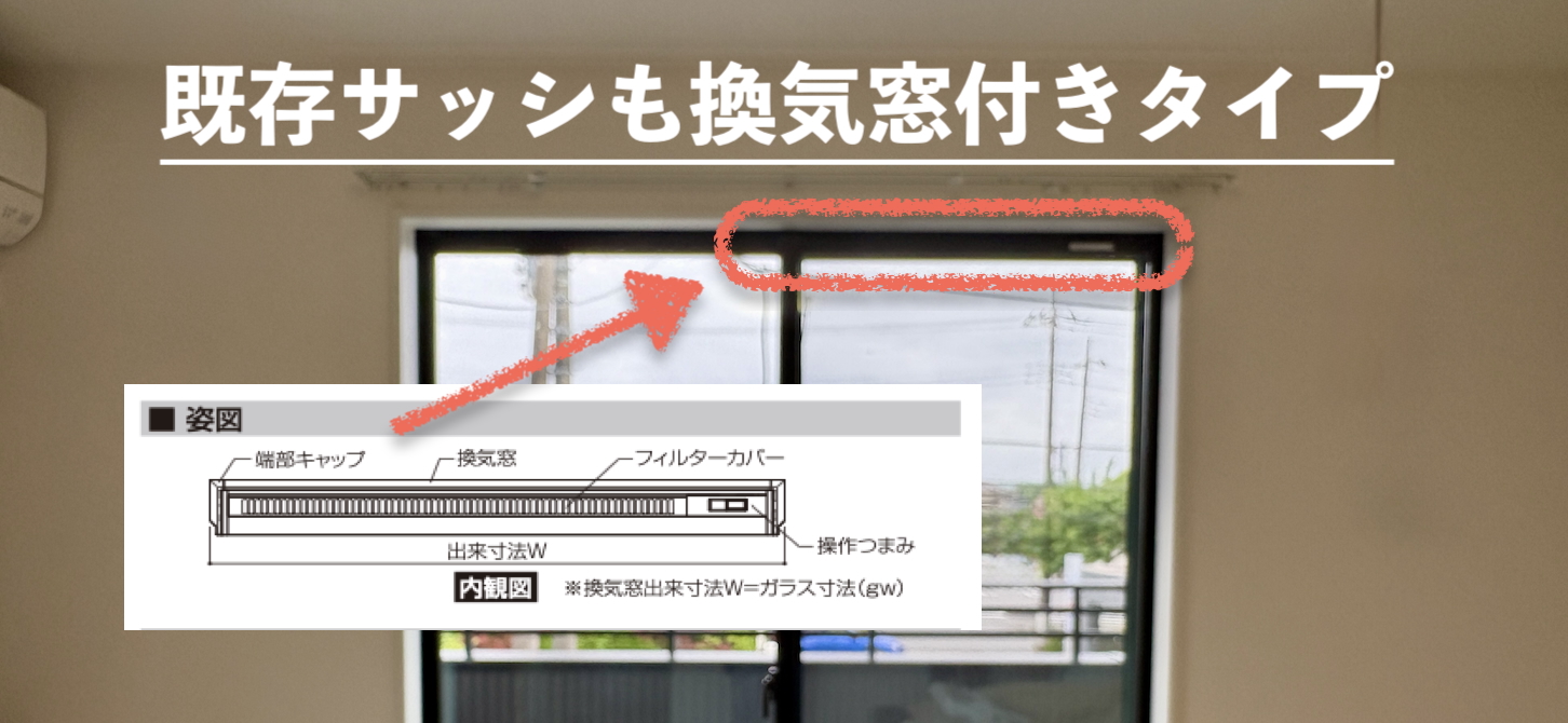 換気窓付き